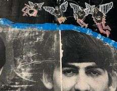 Spectacular Beatles Mixed-Media Unique Painting on Canvas by Kolectiv Feat / Luis Qunn