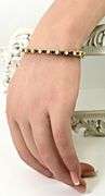 Vintage 14K Bangle with Sapphires and Pearls