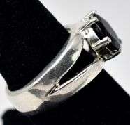 Deep Red Gemstone Ring in Sterling Silver