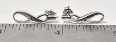 Diamond Infinity Dangle Earrings in Sterling Silver