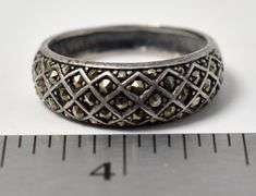Marcasite Band Ring in Sterling Silver