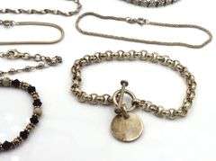 Group lot of 8 vintage 925 sterling silver bracelets
