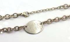 Vintage 925 sterling silver tag pendant on chain