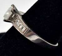 White Cz Band Ring in Sterling Silver