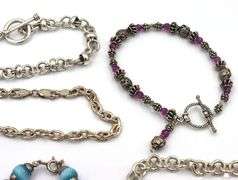 Group lot of 5 vintage 925 sterling silver bracelets