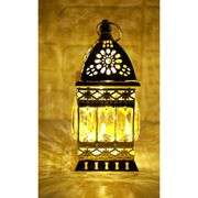Gilded Metal Hanging Lamp Lantern