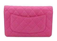 Chanel Classic WOC Pink Caviar Quilted on Chain Wallet