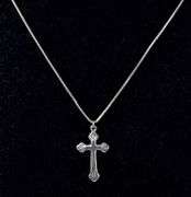 Cross Pendant Necklace in Sterling Silver