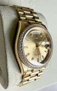 NEW! All original, Rolex Day-Date President 36mm – 18K Yellow Gold with Champagne Dial & Baguette Diamond Markers