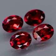 Outstanding color! 7.20ct real ruby red Garnet set!!