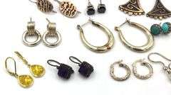 Group lot of Vintage 925 sterling silver earrings