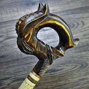 Hand-Carved Horse Head Walking Cane