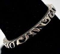 Relief Cut Thin Band Ring in Sterling Silver