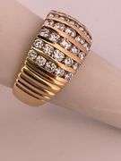 CERTIFIED LADIES 14K YELLOW GOLD AND DIAMOND BAND