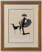 Highly Collectible Erte Signed Serigraph Symphny in Black