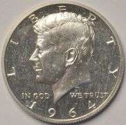 1964 Accent Hair Variety Proof Kennedy Half Dollar