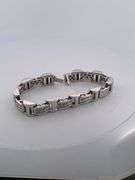 BRAND NEW men's certified heavy 14k white gold diamond bracelet