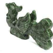 Hand-Carved Jade Phoenix Natural Stone