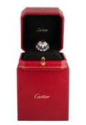 Vintage Cartier 4.75ctw Sapphire and 3.50ctw Diamond Statement Cocktail Ring in 18K