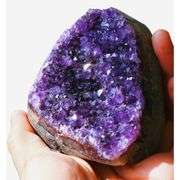 Polished Amethyst Cluster Quartz Crystal