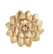 Vintage 0.35ctw Sapphire and 5.50MM Pearl Flower Brooch in 14K