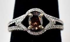Beautiful 18k White Gold  1.02CTS Chocolate Diamond Ring