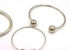 Vintage 925 sterling silver group lot of 5 cuff bangles