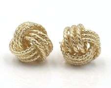 14kt Yellow gold Knot stud earrings