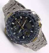 Citizen Eco Drive stainless steel blue angel sky Hawk watch