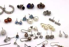 Group lot of vintage 925 sterling silver earrings