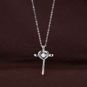 Beautiful solid sterling silver center stone dancing Pendant