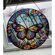 Butterfly Stained Glass Window Hanging Suncatcher