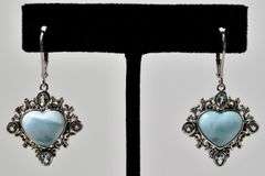Lamare and Aquamarine Gemstone Dangle Earrings