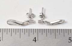 Diamond Infinity Dangle Earrings in Sterling Silver