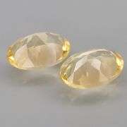Glittering 10.70ct 14x10mm pair of golden yellow Citrines!