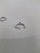 18K WHITE GOLD DIAMOND LOOP EARRINGS