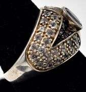 Blue Sapphire Ring with Colored Accents in Sterling Silver