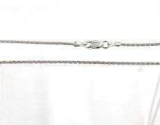 18kt White gold wheat link chain necklace