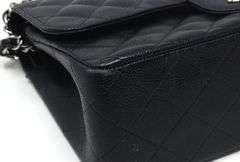 Chanel large black double flap Caviar bag