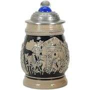 German Beer Stein with Pewter Lid
