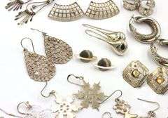 Group lot of Vintage 925 sterling silver earrings