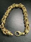 14K SOLID GOLD BYZANTINE STYLE LADIES BRACELET