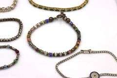 Group lot of 8 vintage 925 sterling silver bracelets