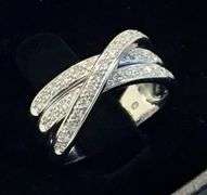 14K White Gold Round Brilliant Cut Diamond Ring