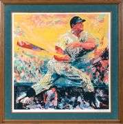 Highly Collectible LeRoy Nieman Signed Serigraph Mickey Mantle