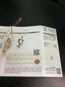 CERTIFIED 14K YELLOW GOLD NECKLACE WITH DIAMOND PENDANT