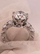 CERTIFIED BRAND NEW 14K WHITE GOLD DIAMOND ENGAGEMENT RING . 8.53 CARATS