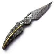 Handmade Damascus Folding Pocket Knife