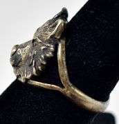 Wolf Head Ring in Sterling Silver