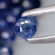 Heated only! 5.43ct pure ink blue Sapphire set from Madagascar